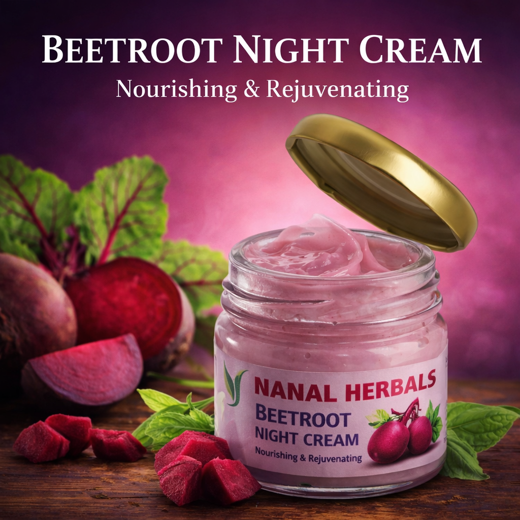 Beetroot Nightcream@Nanal Herbals Beatroot Night Cream (30g) - Image 1