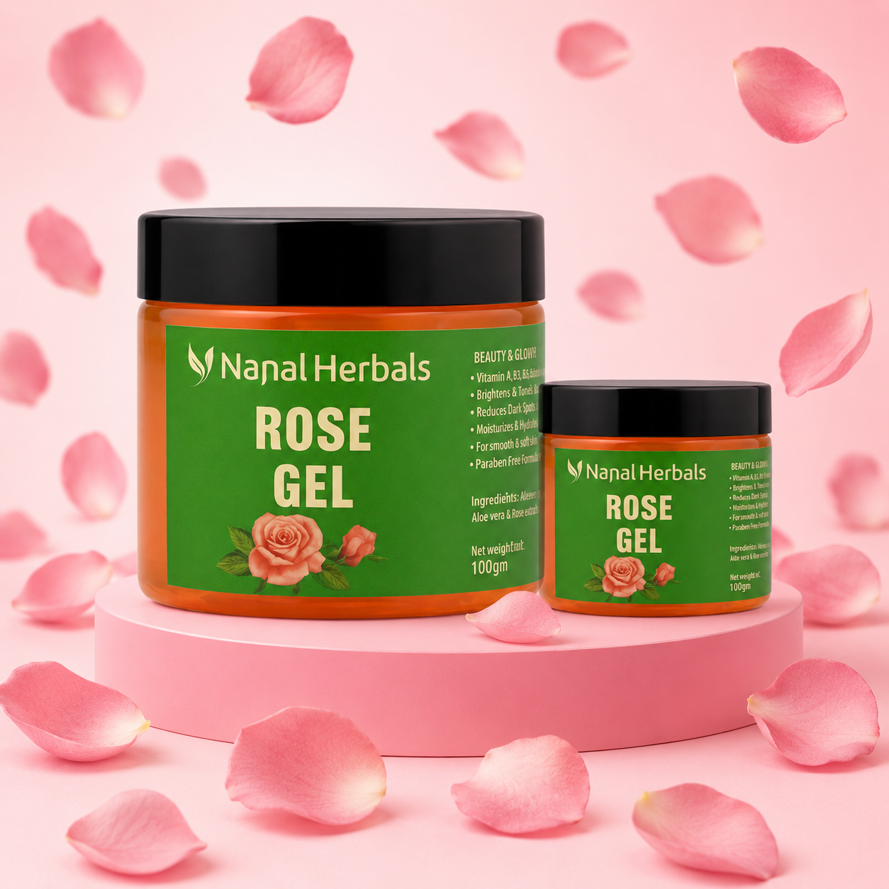 Rose facegel@Nanal Herbals Rose Gel (100g) - Image 1